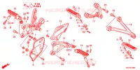 REPOSE PIED pour Honda CBR 1000 RR ABS BLACK 2013
