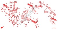 REPOSE PIED pour Honda CBR 1000 RR WHITE 2012