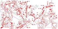 CARENAGES LATERAUX AVANT pour Honda CBR 1000 RR WHITE 2012
