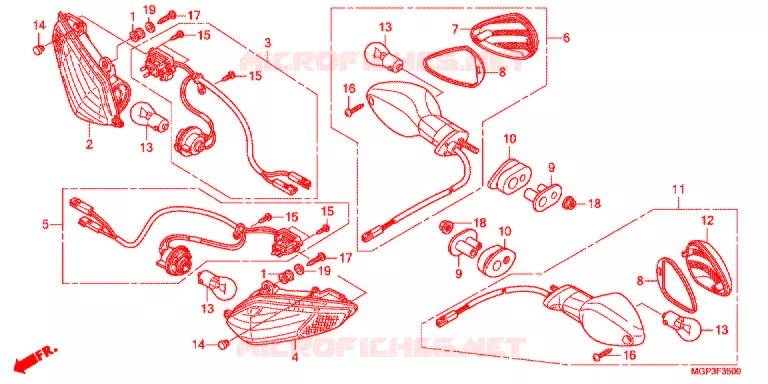 CLIGNOTANT Honda MOTO 1000 CBR 2012  CBR1000RRC
