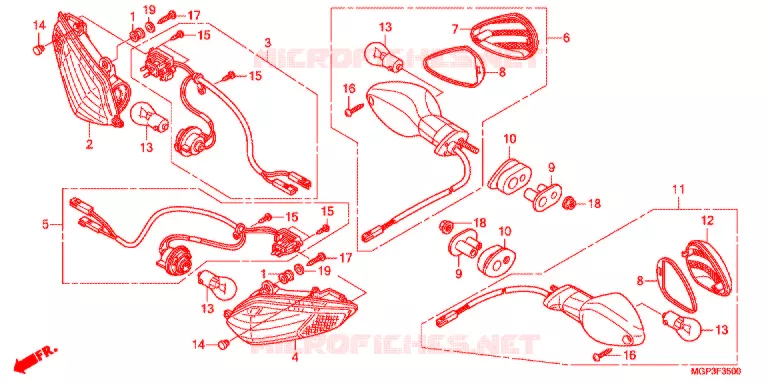 CLIGNOTANT Honda MOTO 1000 CBR 2012  CBR1000RRC