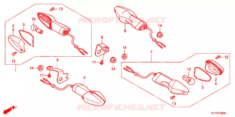 CLIGNOTANT Honda MOTO 125 CBR 2012  CBR125RTC