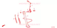 BEQUILLE pour Honda CBR 250 R ABS BLANCHE 2013
