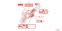 ETIQUETTE DE PRECAUTIONS pour Honda CBR 250 R ABS BLANCHE 2013