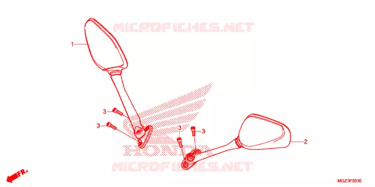 RETROVISEUR Honda MOTO 500 CBR 2013  CBR500RAD