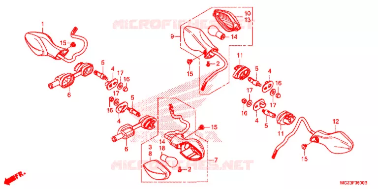 CLIGNOTANT Honda MOTO 500 CBR 2013  CBR500RAD