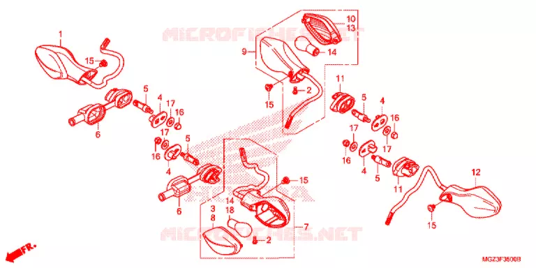 CLIGNOTANT Honda MOTO 500 CBR 2013  CBR500RAD