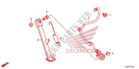 BEQUILLE pour Honda CBR 500 R ABS HRC TRICOLOR 2014