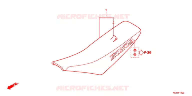SELLE Honda MOTO 100 CRF 2012  CRF100FC