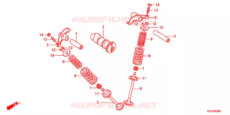 ARBRE A CAMES - SOUPAPE Honda MOTO 100 CRF 2012  CRF100FC