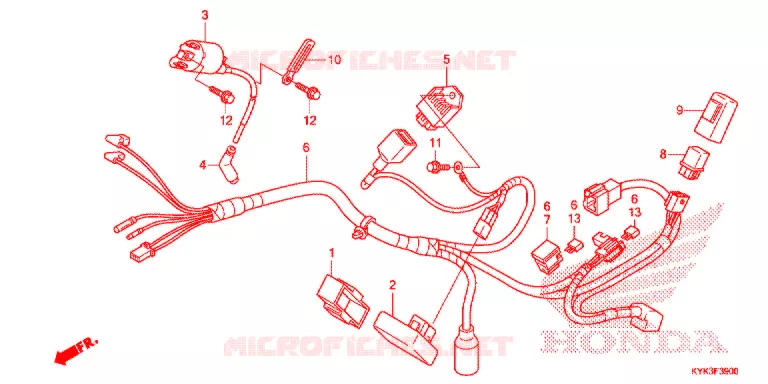 FAISCEAU DES FILS Honda MOTO 110 CRF 2013  CRF110FD
