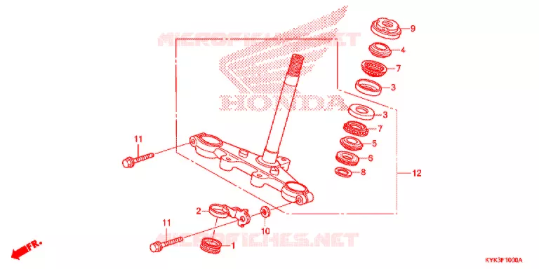 TE DE FOURCHE Honda MOTO 110 CRF 2016  CRF110FE