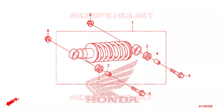AMORTISSEUR ARRIERE Honda MOTO 110 CRF 2017  CRF110FE