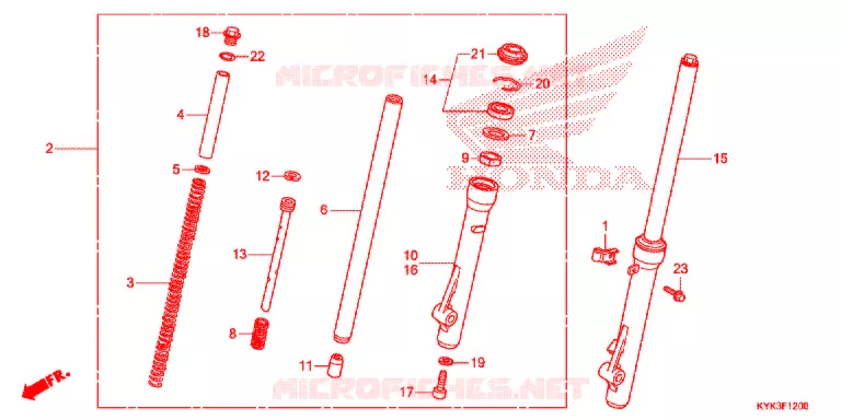 FOURCHE Honda MOTO 110 CRF 2016  CRF110FE