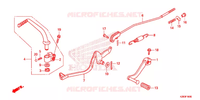 PEDALE Honda MOTO 125 CRF 2015  CRF125FBE