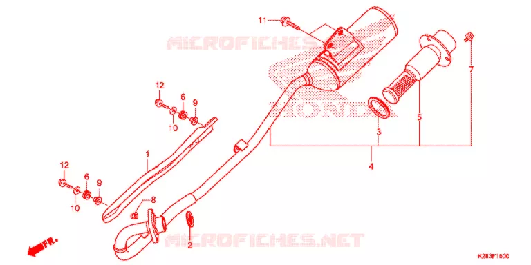 SILENCIEUX D'ECHAPPEMENT Honda MOTO 125 CRF 2014  CRF125FBE