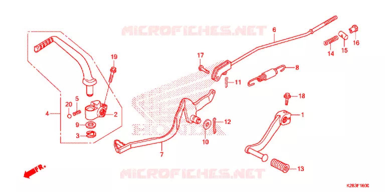 PEDALE Honda MOTO 125 CRF 2014  CRF125FBE