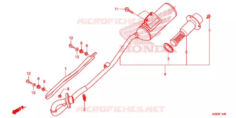 SILENCIEUX D'ECHAPPEMENT Honda MOTO 125 CRF 2016  CRF125FE