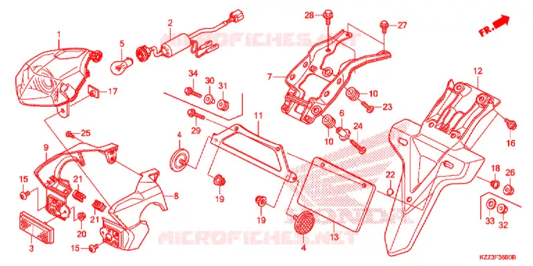 FEU ARRIERE Honda MOTO 250 CRF 2013  CRF250LD