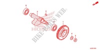 ARBRE DE BALANCIER pour Honda CRF 250 L RED 2013
