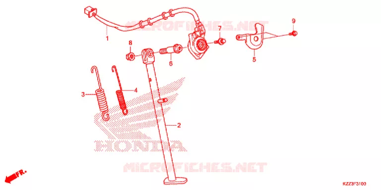 BEQUILLE Honda MOTO 250 CRF 2014  CRF250LD