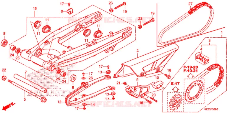BRAS OSCILLANT Honda MOTO 250 CRF 2015  CRF250LD