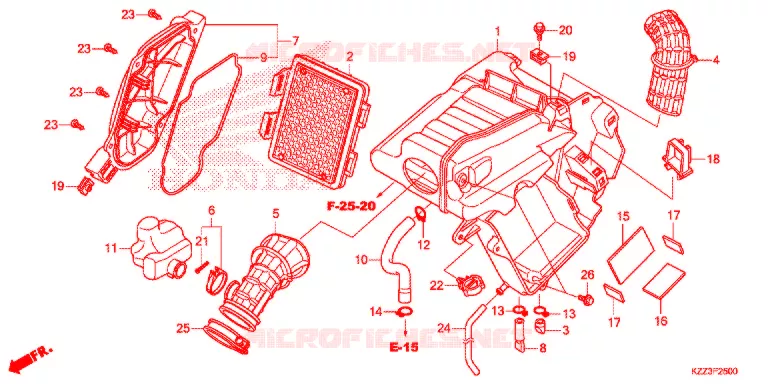 FILTRE A AIR Honda MOTO 250 CRF 2014  CRF250LD