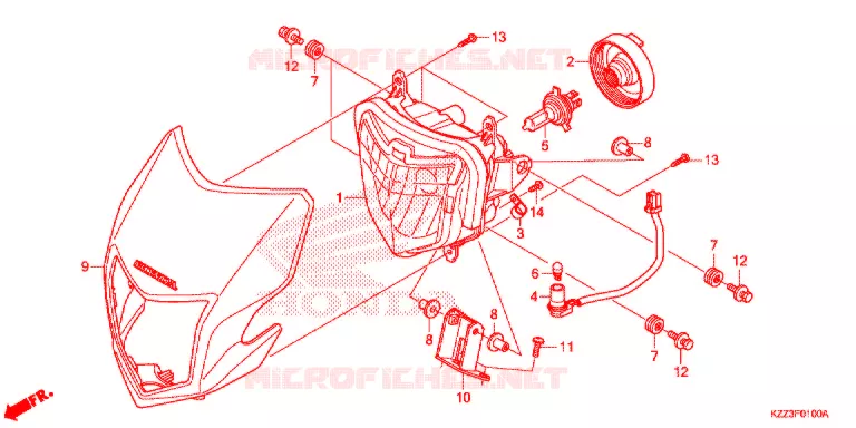 PHARE Honda MOTO 250 CRF 2013  CRF250LD