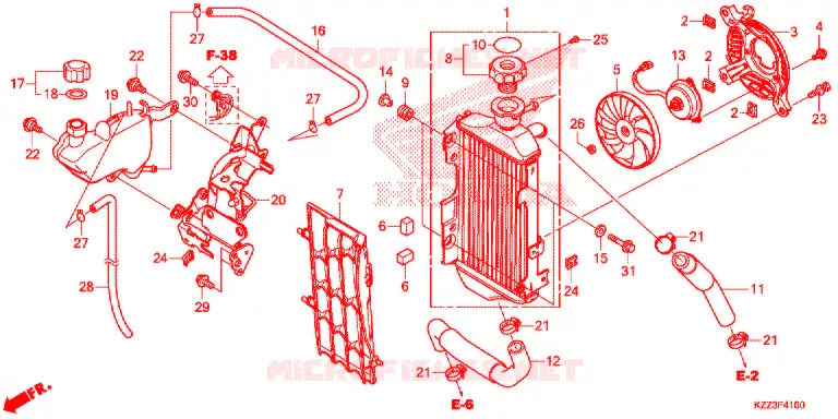RADIATEUR Honda MOTO 250 CRF 2013  CRF250LD
