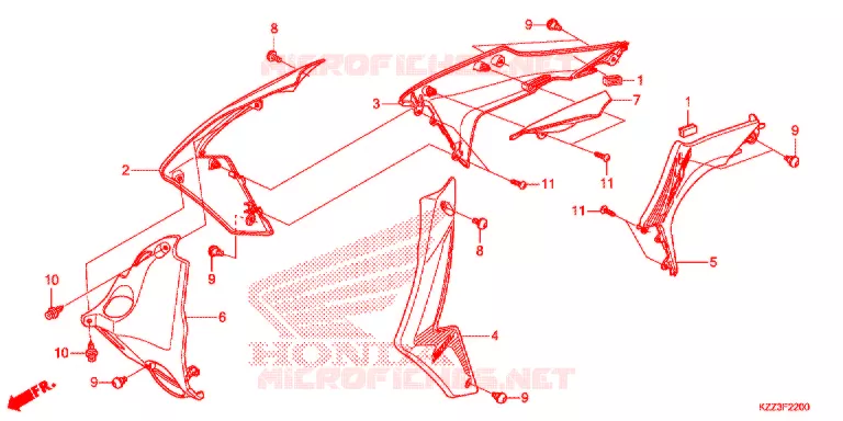 OUIES DE RADIATEUR Honda MOTO 250 CRF 2014  CRF250ME