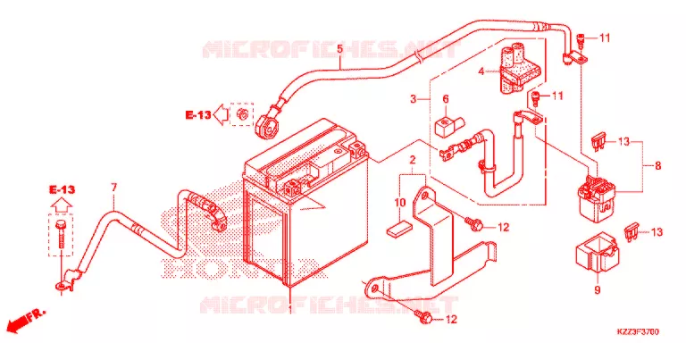 BATTERIE Honda MOTO 250 CRF 2014  CRF250ME