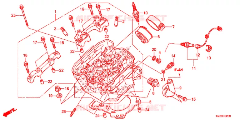 CULASSE Honda MOTO 250 CRF 2015  CRF250MF