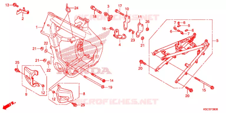 CADRE Honda MOTO 250 CRF 2013  CRF250XD