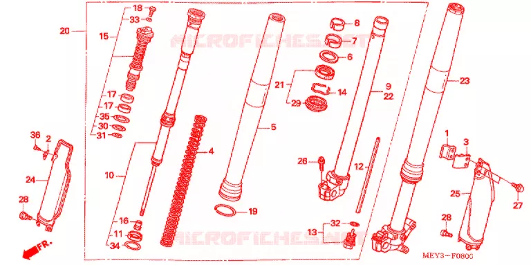 FOURCHE Honda MOTO 450 CRF 2013  CRF450XD
