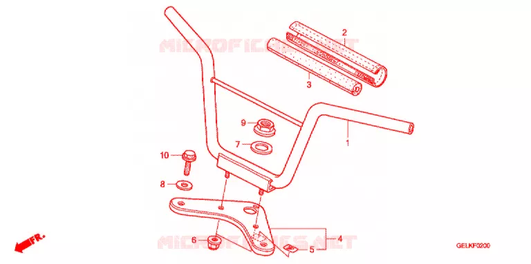 GUIDON - TE DE FOURCHE Honda MOTO 50 CRF 2005  CRF50F5