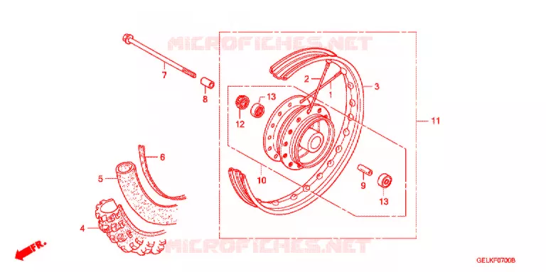 ROUE AVANT Honda MOTO 50 CRF 2006  CRF50F6