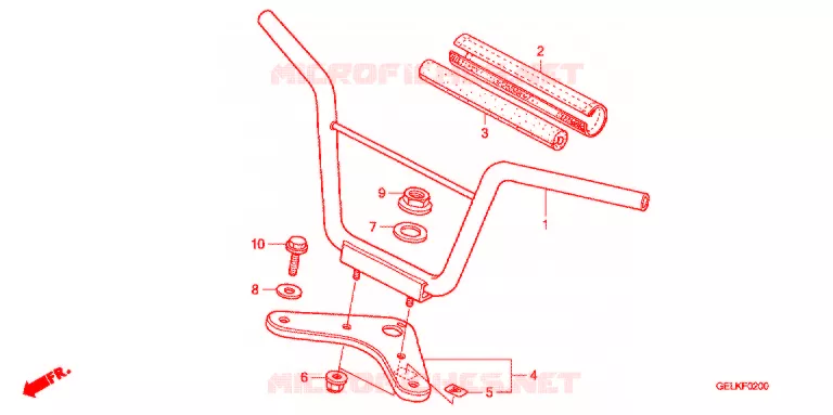 GUIDON - TE DE FOURCHE Honda MOTO 50 CRF 2009  CRF50F9