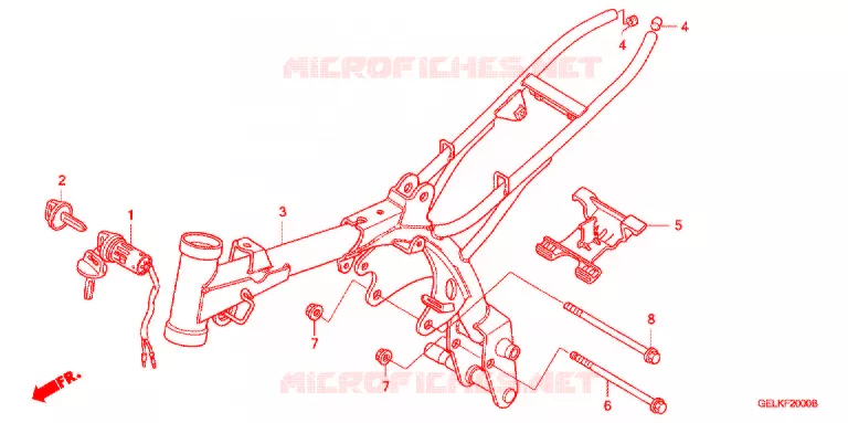 CADRE Honda MOTO 50 CRF 2011  CRF50FB