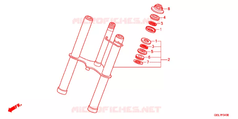 FOURCHE Honda MOTO 50 CRF 2012  CRF50FC