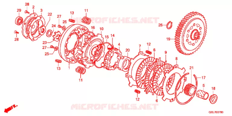EMBRAYAGE Honda MOTO 50 CRF 2012  CRF50FC