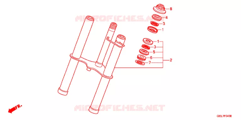 FOURCHE Honda MOTO 50 CRF 2012  CRF50FC