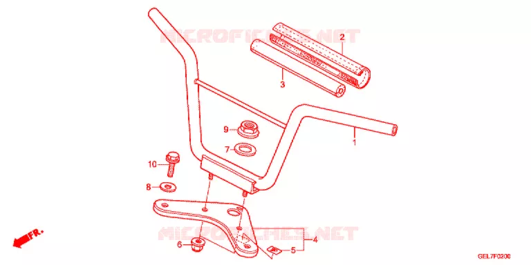 GUIDON - TE DE FOURCHE Honda MOTO 50 CRF 2014  CRF50FE