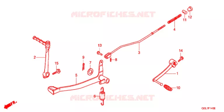 PEDALE DE FREIN - KICK Honda MOTO 50 CRF 2014  CRF50FE