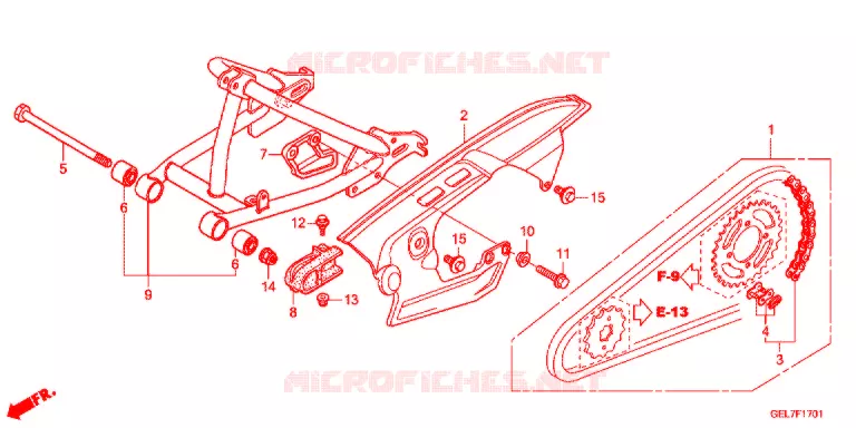 BRAS OSCILLANT (CRF50FD/E) Honda MOTO 50 CRF 2017  CRF50FE