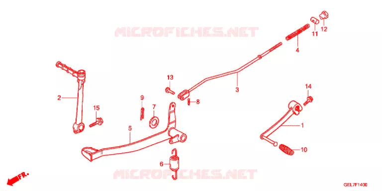PEDALE DE FREIN - KICK Honda MOTO 50 CRF 2014  CRF50FE