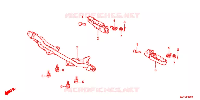 REPOSE PIED Honda MOTO 50 CRF 2012  CRF70FC
