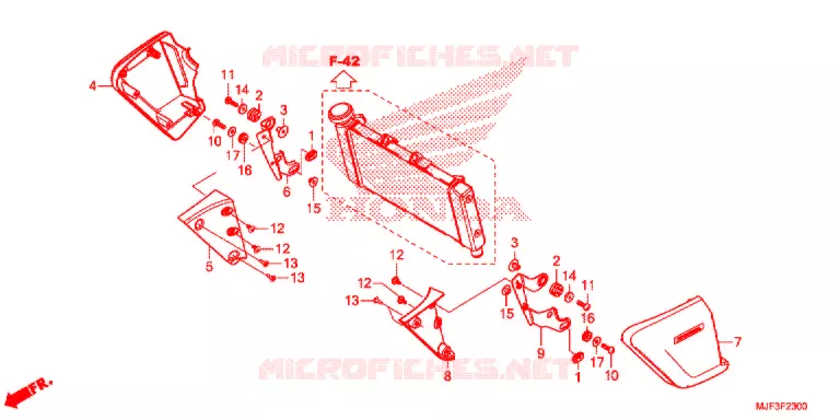 OUIES DE RADIATEUR Honda MOTO 700 CTX 2014  CTX700AE