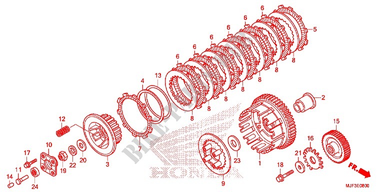 EMBRAYAGE (CTX700A) pour Honda CTX 700 ABS 2014