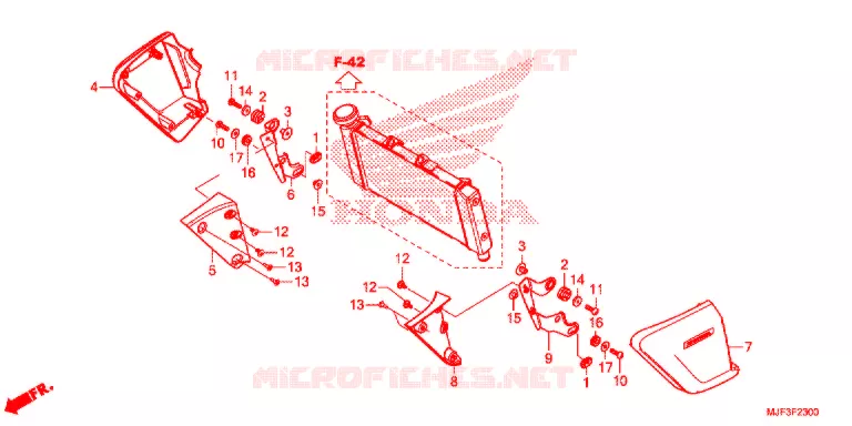 OUIES DE RADIATEUR Honda MOTO 700 CTX 2014  CTX700AE