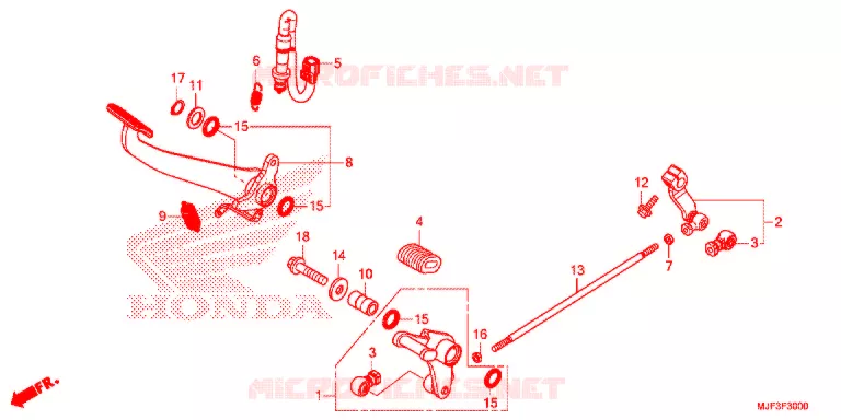 PEDALE Honda MOTO 700 CTX 2014  CTX700AE